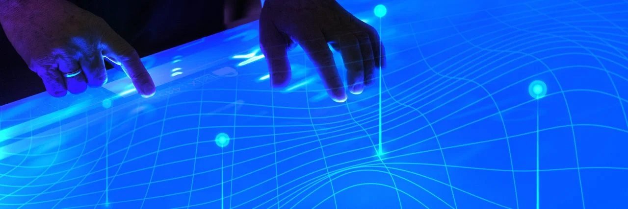 Business professional using digital technology