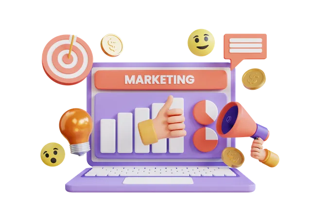 Digital marketing performance illustration