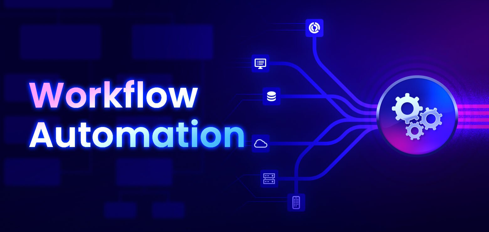 Business leader using connected digital systems for workflow automation